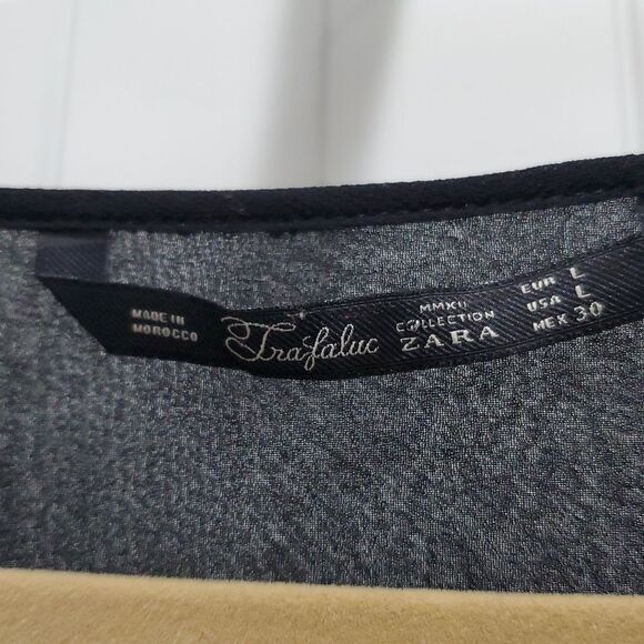 Zara Trafalic MMX Sheer iIlusion blouse, SIZE LARGE - Picture 3 of 6
